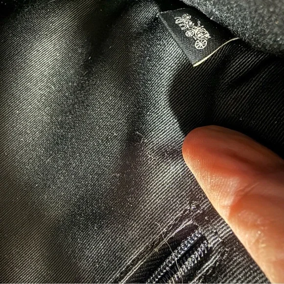 Coach Patricia Saddle Bag F88145 Black Leather Crossbody | Gunmetal Hardware - Picture 13 of 16